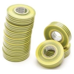 PEREL Nitto - Ruban Adhesif Isolant - Vert/Jaune - 19 Mm X 20 M