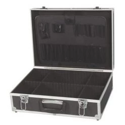 PEREL Valise Avec Bords En Aluminium 455 X 330 X 152 Mm Noir