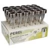 PEREL Lampe De Jardin Solaire Avec Socle En Acier Inoxydable - Présentoir De 24 Pcs