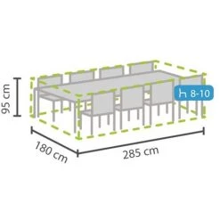 PEREL Housse D'extérieur Pour Ensemble De Jardin Rectangulaire - XL -PEREL Soldes 10335823 5