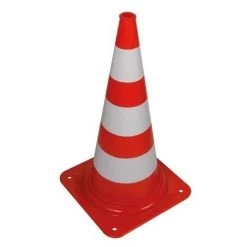 PEREL Cône Rouge/Blanc 75 Cm
