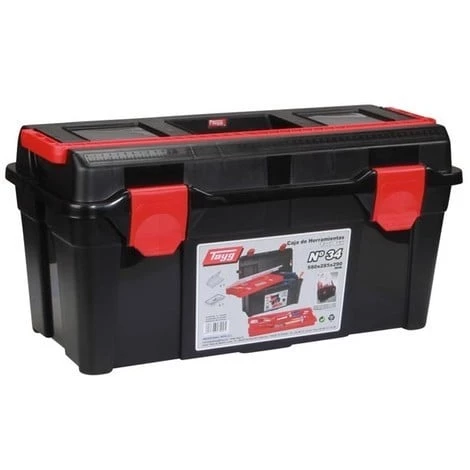 PEREL Tayg - Coffre À Outils - 580 X 285 X 290 Mm - Avec Plateau Et Bac 1 PEREL Tayg - Coffre À Outils - 580 X 285 X 290 Mm - Avec Plateau Et Bac