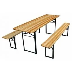 PEREL Table - Avec 2 Bancs - 200 X 60 X 76 Cm