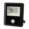 PEREL Projecteur Led D'extérieur - 30 W, Blanc Neutre - Noir - Capteur Pir