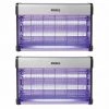 Pack PEREL 2x Destructeurs D'insectes Electrique 30W Anti-Moustique 230V 100m2 - Gris