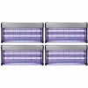Pack PEREL 4x Destructeurs D'insectes Electrique 40W Anti-Moustique 230V 150m2 - Gris