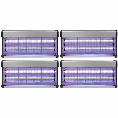 Pack PEREL 4x Destructeurs D'insectes Electrique 40W Anti-Moustique 230V 150m2 - Gris 1 Pack PEREL 4x Destructeurs D'insectes Electrique 40W Anti-Moustique 230V 150m2 - Gris