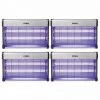 Pack PEREL 4x Destructeurs D'insectes Electrique 30W Anti-Moustique 230V 100m2 - Gris