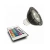PEREL Garden Lights - Led De Puissance Mr16 - 3 W - 12 V - Gu5 3 - Rgb + Telecommande