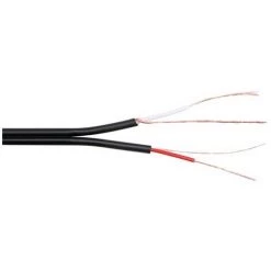 PEREL Cable Cote A Cote Blinde 2X0.14 - Noir