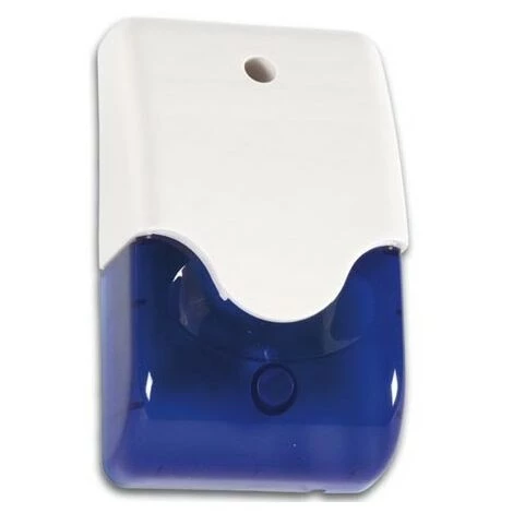 PEREL Sirène + Stroboscope Bleu En Boîtier + Led 1 PEREL Sirène + Stroboscope Bleu En Boîtier + Led