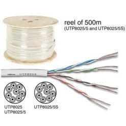 PEREL Câble Utp Cat5E 4 X 2 X 0.51 Mm Ivoire / 4 Paires Torsadées -100 M