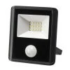 PEREL Projecteur Led D'Extérieur - 10 W Blanc Neutre - Noir - Capteur Pir