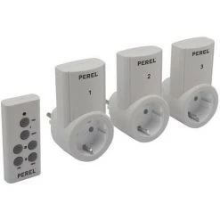PEREL JEU DE 3 PRISES TELECOMMANDEES 7500-3N2-G RI14564