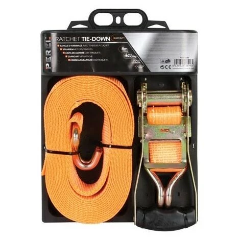 PEREL SANGLE D'ARRIMAGE AVEC TENDEUR A CLIQUET POUR CHARGES LOURDES 4500 Kg - 50 Mm X 8 M ARAT5081 RI8816 2 PEREL SANGLE D'ARRIMAGE AVEC TENDEUR A CLIQUET POUR CHARGES LOURDES 4500 Kg - 50 Mm X 8 M ARAT5081 RI8816 – Image 2