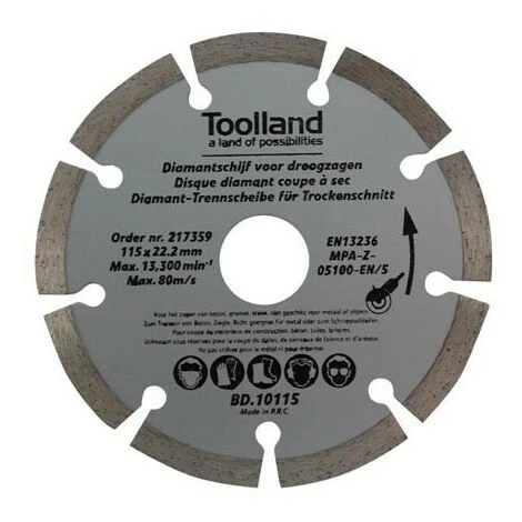 PEREL DISQUE DE DIAMANT - 115 Mm - SEGMENTE BD10115 RI7703 1 PEREL DISQUE DE DIAMANT - 115 Mm - SEGMENTE BD10115 RI7703