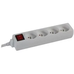 PEREL BLOC MULTIPRISE. 4 PRISES AVEC INTERRUPTEUR EB4S RI9473