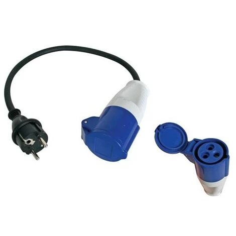 PEREL CABLE ADAPTATEUR AVEC FICHE SCHUKO VERS FICHE FEMELLE CEE ECEEA1 RI9663 1 PEREL CABLE ADAPTATEUR AVEC FICHE SCHUKO VERS FICHE FEMELLE CEE ECEEA1 RI9663