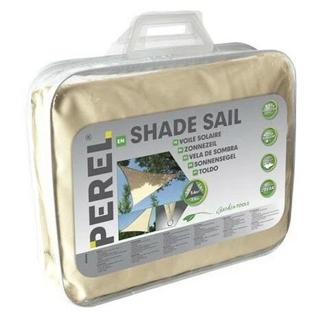 PEREL VOILE SOLAIRE - TRIANGLE - 3.6 X 3.6 X 3.6 M - COULEUR: CREME GSS3360 RI8377 2 PEREL VOILE SOLAIRE - TRIANGLE - 3.6 X 3.6 X 3.6 M - COULEUR: CREME GSS3360 RI8377 – Image 2