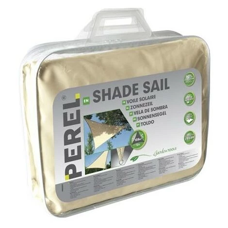 PEREL VOILE SOLAIRE - TRIANGLE - 5 X 5 X 5 M - COULEUR: CREME GSS3500 RI8383 2 PEREL VOILE SOLAIRE - TRIANGLE - 5 X 5 X 5 M - COULEUR: CREME GSS3500 RI8383 – Image 2