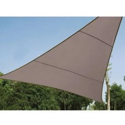 PEREL VOILE SOLAIRE - TRIANGLE - 5 X 5 X 5 M - COULEUR: GRIS TAUPE GSS3500TA RI8388