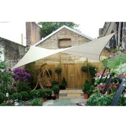 PEREL VOILE SOLAIRE - CARRÉ - 5 X 5 M - COULEUR: CRÈME GSS4500 RI8395