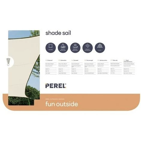 PEREL VOILE SOLAIRE - CARRÉ - 5 X 5 M - COULEUR: CRÈME GSS4500 RI8395 5 PEREL VOILE SOLAIRE - CARRÉ - 5 X 5 M - COULEUR: CRÈME GSS4500 RI8395 – Image 5