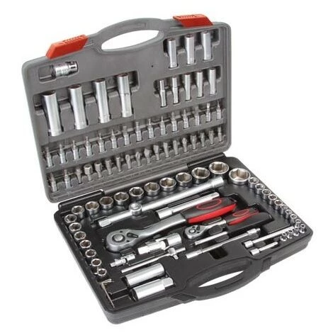 PEREL ENSEMBLE CLE A DOUILLE ET EMBOUTS 1/2 & 1/4 - 94 Pcs HSETPRO8 RI7506 1 PEREL ENSEMBLE CLE A DOUILLE ET EMBOUTS 1/2 & 1/4 - 94 Pcs HSETPRO8 RI7506