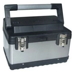 PEREL BOITE A OUTILS - ACIER INOXYDABLE - 380 X 270 X 225 Mm OTBA5 RI7037