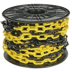 PEREL CHAINE JAUNE/NOIR 8 Mm SUR DEVIDOIR - 25 M SCR8Y RI8976