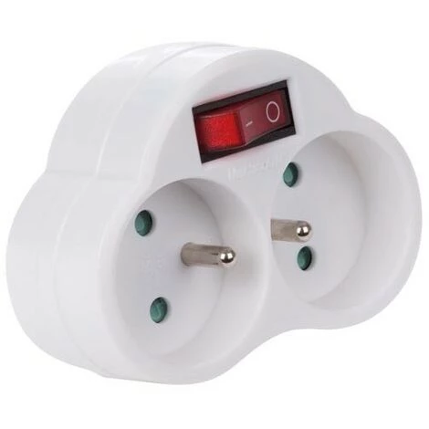 PEREL PRISE INTERMÉDIAIRE AVEC INTERRUPTEUR ON/OFF - 2 PRISES - TERRE FRANÇAISE RI9453 1 PEREL PRISE INTERMÉDIAIRE AVEC INTERRUPTEUR ON/OFF - 2 PRISES - TERRE FRANÇAISE RI9453