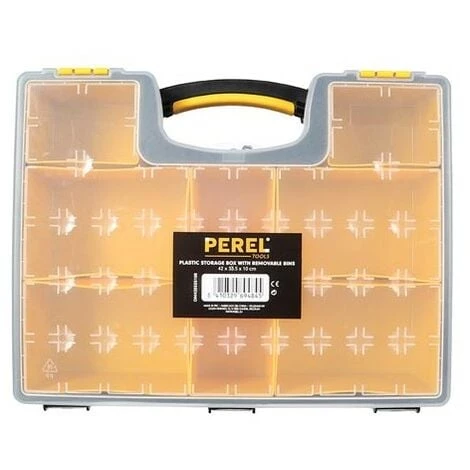 PEREL Boîte De Rangement En Plastique Avec Compartiments Amovibles - 420 X 335 X 105 Mm 1 PEREL Boîte De Rangement En Plastique Avec Compartiments Amovibles - 420 X 335 X 105 Mm