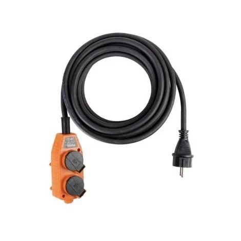 CÂBLE EN NÉOPRÈNE ROBUSTE AVEC BLOC MULTIPRISE, 4 PRISES, IP44 PEREL EBP04WP2 1 CÂBLE EN NÉOPRÈNE ROBUSTE AVEC BLOC MULTIPRISE, 4 PRISES, IP44 PEREL EBP04WP2