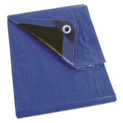 BÂCHE - BLEU/NOIR - ULTRARÉSISTANT - 3 X 4 M PEREL 180-0304