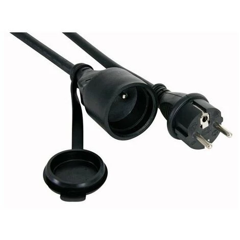 PEREL Rallonge En Caoutchouc Avec Gaine Rétractile - 3g2 5 - 3 M - Terre Française 1 PEREL Rallonge En Caoutchouc Avec Gaine Rétractile - 3g2 5 - 3 M - Terre Française