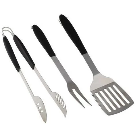 PEREL Jeu D'Ustensiles Pour Barbecue - 3 Pcs 1 PEREL Jeu D'Ustensiles Pour Barbecue - 3 Pcs