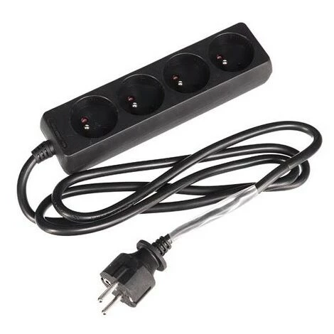 PEREL Bloc Multiprises 4 Prises Avec Gaine Rétractile - 3G1.5 - 1.5 M - Terre Française 1 PEREL Bloc Multiprises 4 Prises Avec Gaine Rétractile - 3G1.5 - 1.5 M - Terre Française