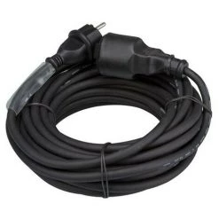 PEREL Rallonge En Caoutchouc Avec Gaine Rétractile - 3G1.5 /Br - 10 M - Terre Française