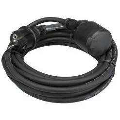 PEREL Rallonge En Caoutchouc Avec Gaine Rétractile /Br - 3G1.5 /Br - 5 M /Br - Terre Française