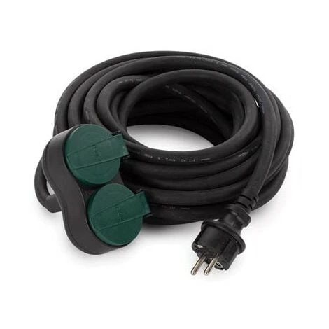PEREL Rallonge Électrique Avec 2 Prises - Usage Extérieur - Terre Française - 10 M 1 PEREL Rallonge Électrique Avec 2 Prises - Usage Extérieur - Terre Française - 10 M