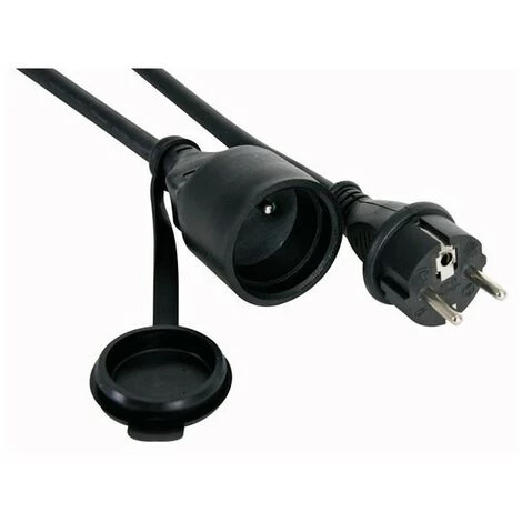 PEREL Rallonge En Caoutchouc Avec Gaine Rétractile - 3G1.5 - 15 M - Terre Française 1 PEREL Rallonge En Caoutchouc Avec Gaine Rétractile - 3G1.5 - 15 M - Terre Française