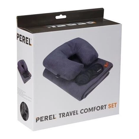 Perel Kit De Voyage Confort - Masque Pour Les Yeux, Coussin De Nuque Et Couverture 3 Perel Kit De Voyage Confort - Masque Pour Les Yeux, Coussin De Nuque Et Couverture – Image 3