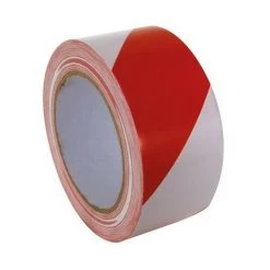PEREL Ruban De Marquage - 50 Mm X 33 M - Rouge/Blanc