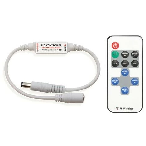 PEREL Mini Variateur Led - 1 Canal - Avec Télécommande Rf 1 PEREL Mini Variateur Led - 1 Canal - Avec Télécommande Rf