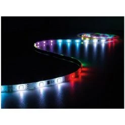 PEREL Kit Ruban À Led Flexible Led Animé Avec Contrôleur Et Alimentation - Rvb - 150 Led - 5 M - 12 Vcc