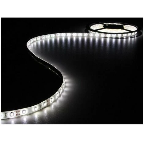 PEREL Kit Ruban À Led Flexible Avec Alimentation - Blanc Froid - 300 Led - 5 M - 12 Vcc 1 PEREL Kit Ruban À Led Flexible Avec Alimentation - Blanc Froid - 300 Led - 5 M - 12 Vcc