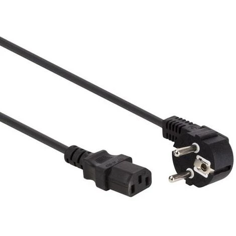 PEREL CABLE D'ALIMENTATION NOIR CEE 7/7 90o C13 L 2.5 M H05VV-F 3G1.0 Mm² EPC025A100 RI15155 1 PEREL CABLE D'ALIMENTATION NOIR CEE 7/7 90o C13 L 2.5 M H05VV-F 3G1.0 Mm² EPC025A100 RI15155