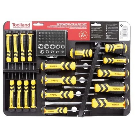 PEREL Jeu De Tournevis Et D'Embouts - 60 Pcs 1 PEREL Jeu De Tournevis Et D'Embouts - 60 Pcs