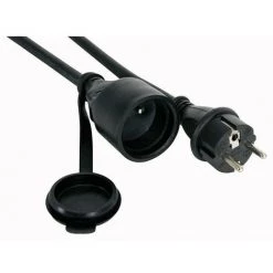 PEREL RALLONGE EN CAOUTCHOUC AVEC GAINE RÉTRACTILE - 3G1.5 - 1.5 M - TERRE FRANÇAISE RI16699