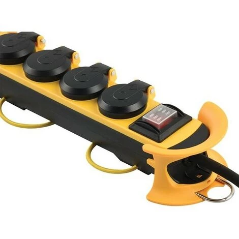 PEREL BLOC MULTIPRISE ROBUSTE - 4 PRISES - AVEC ENROULEUR DE CÂBLE - IP44 - TERRE FRANÇAISE RI16709 3 PEREL BLOC MULTIPRISE ROBUSTE - 4 PRISES - AVEC ENROULEUR DE CÂBLE - IP44 - TERRE FRANÇAISE RI16709 – Image 3